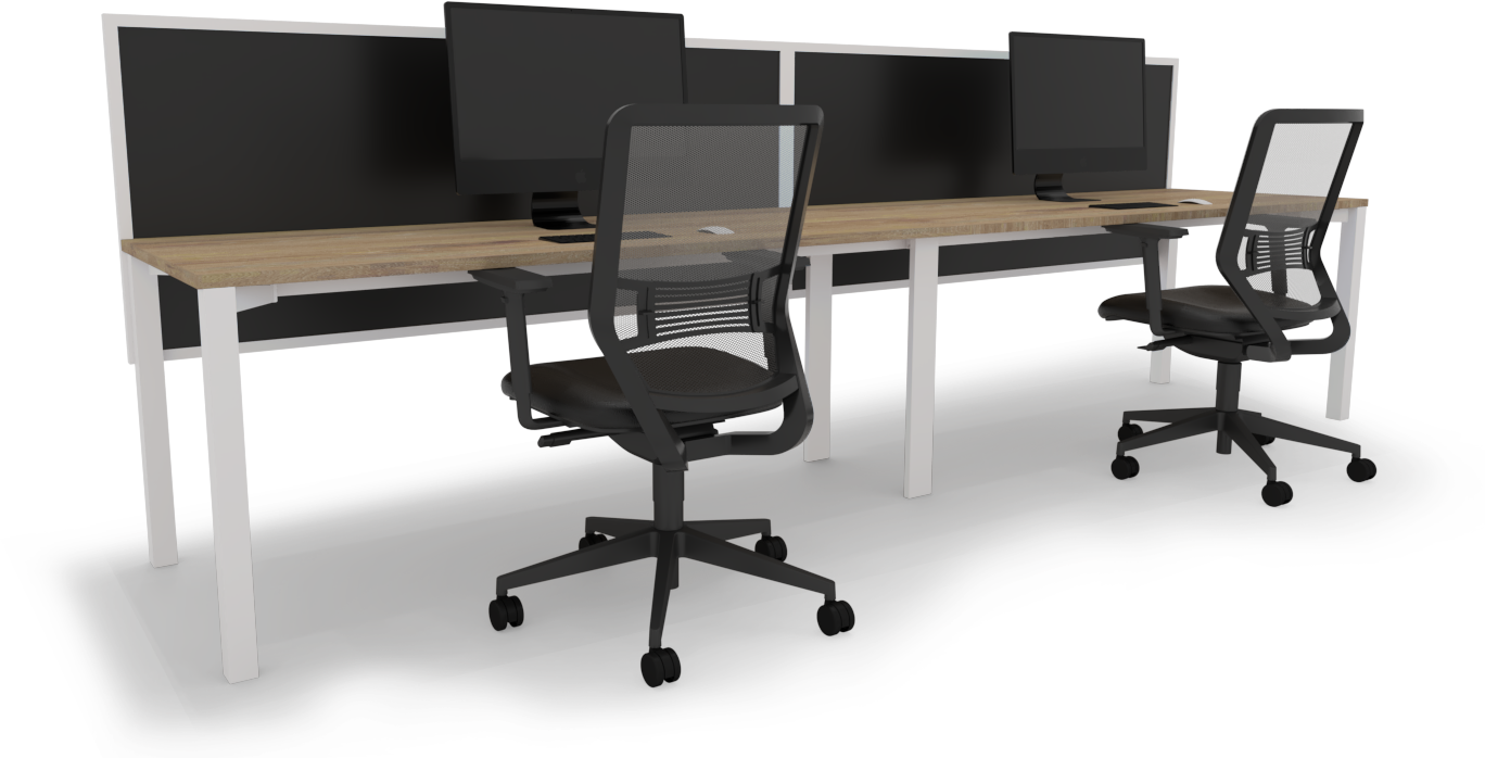 Computer Workstatic Cube Cube (White Leg, Single Sided) – 2 Person Workstation – IOF – Ideal ...
