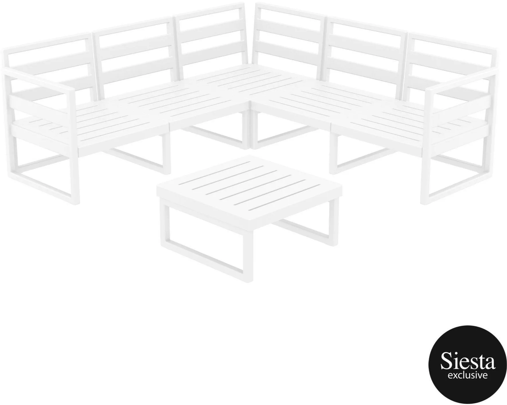 Mykonos Lounge Corner Set No cushions IOF Ideal Office Furniture Solutions