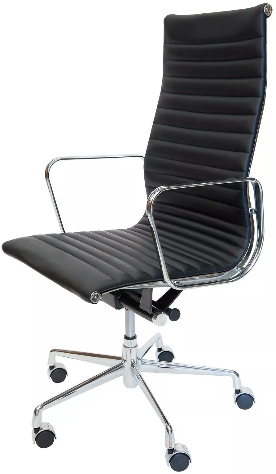 Replica Eames High Back Ribbed Leather Office Chair IOF Ideal