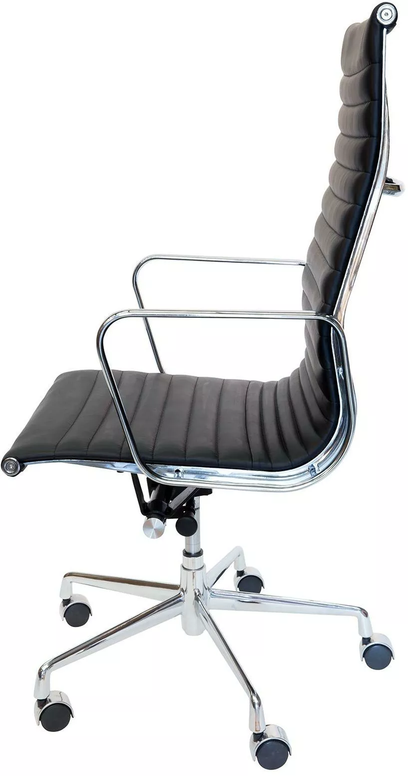 Replica Eames High Back Ribbed Leather Office Chair IOF Ideal