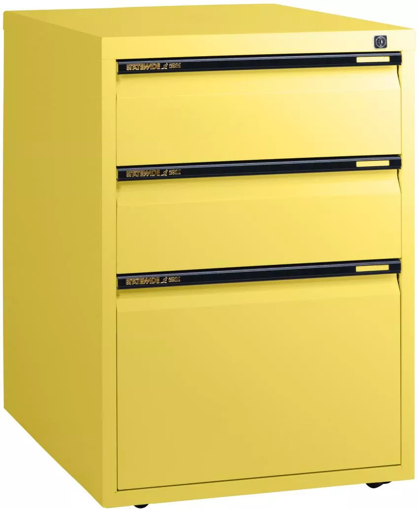 Statewide Low Height One File Drawer + Two Personal Drawers