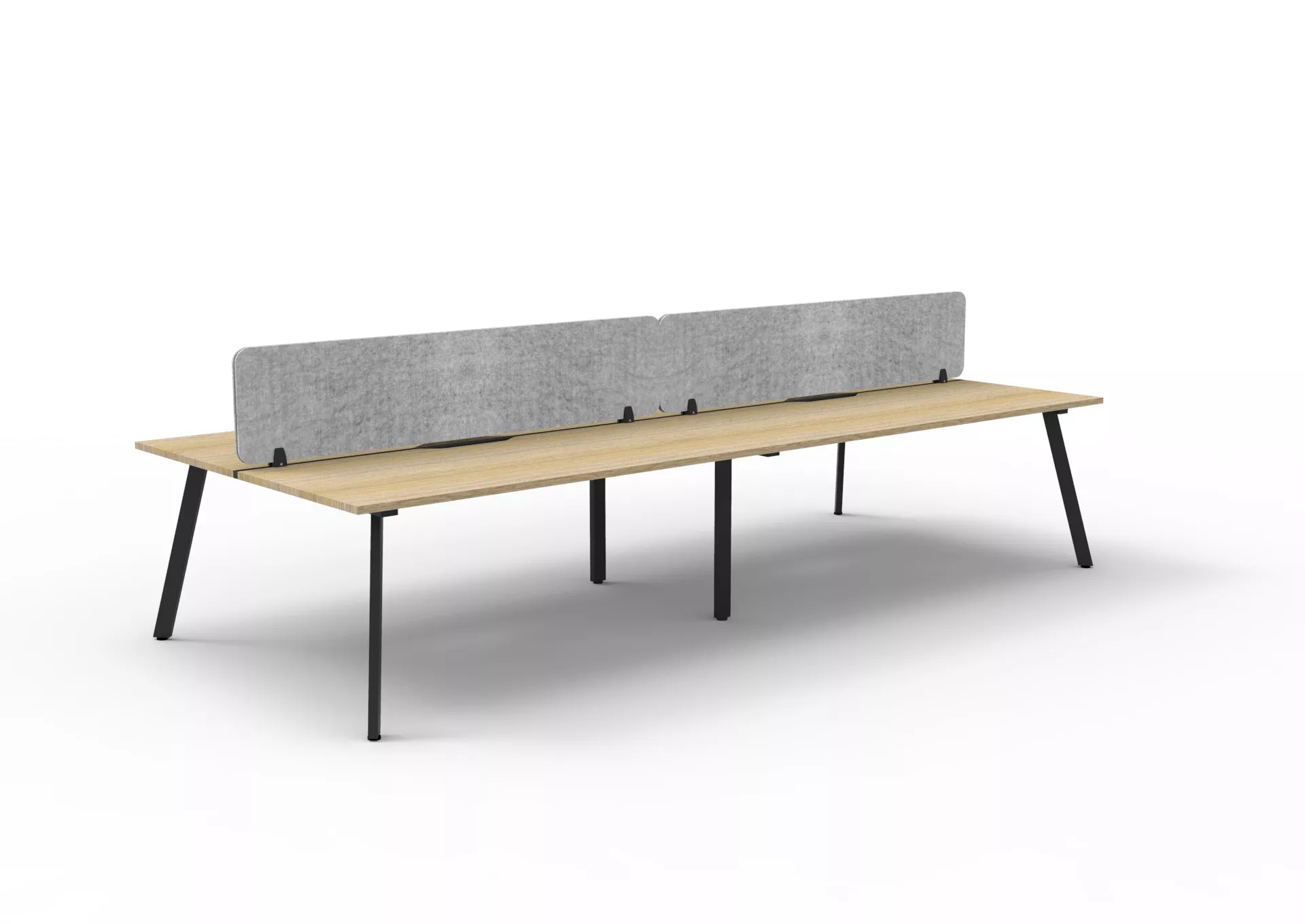 Eternity Back to Back Profile Leg Workstation - 4 Person + Eco Panel