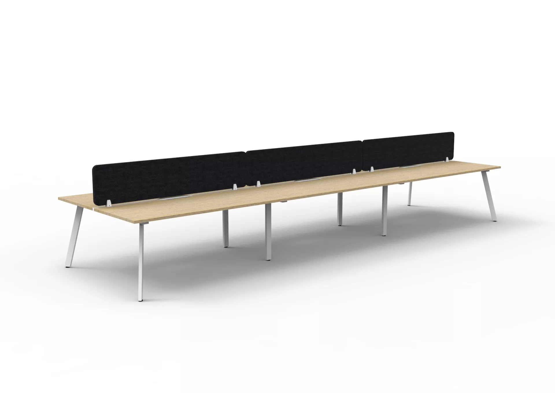 Eternity Back to Back Profile Leg Workstation - 6 Person + Eco Panel