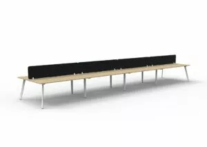 Eternity Back to Back Profile Leg Workstation - 8 Person + Eco Panel