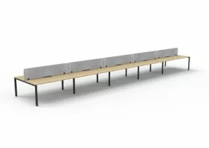 Infinity Back to Back Profile Leg Workstation - 10 Person + Eco Panel