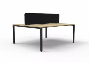 Infinity Back to Back Profile Leg Workstation - 2 Person + Eco Panel