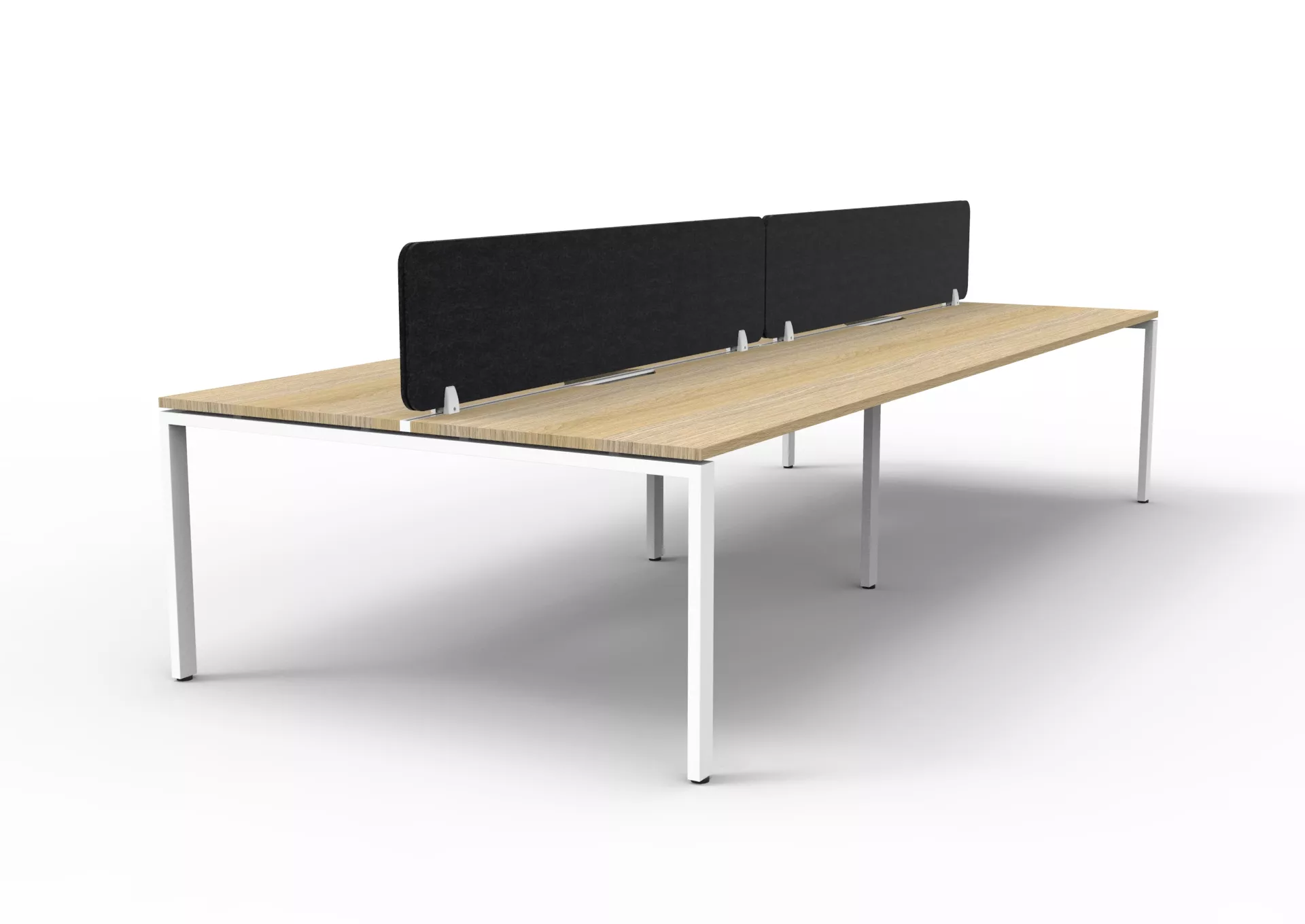 Infinity Back to Back Profile Leg Workstation - 4 Person + Eco Panel