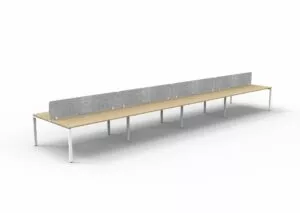 Infinity Back to Back Profile Leg Workstation - 8 Person + Eco Panel