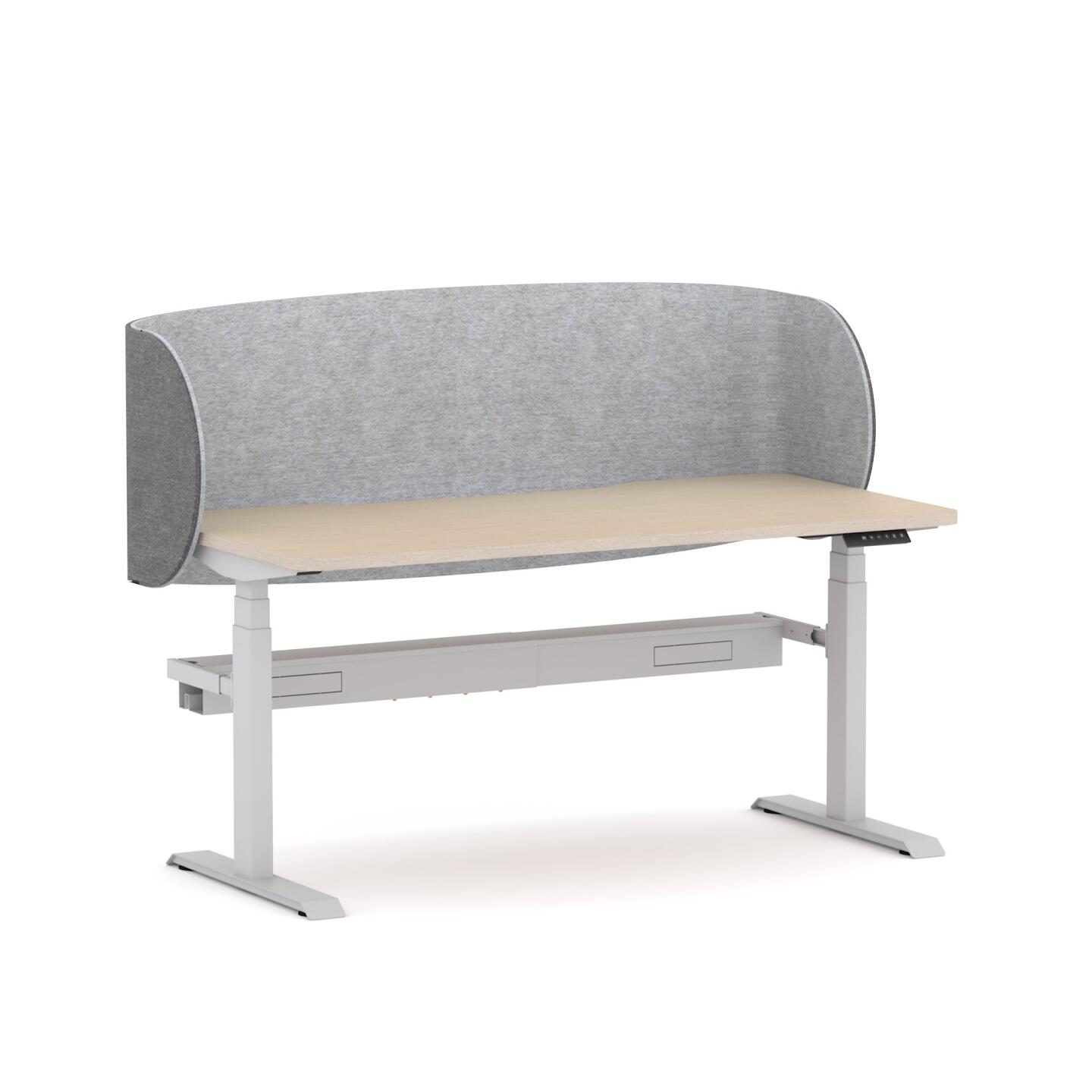 Klass 3C/2M Electric Single Workstation with AcoustiQ Curved Wrap Screen