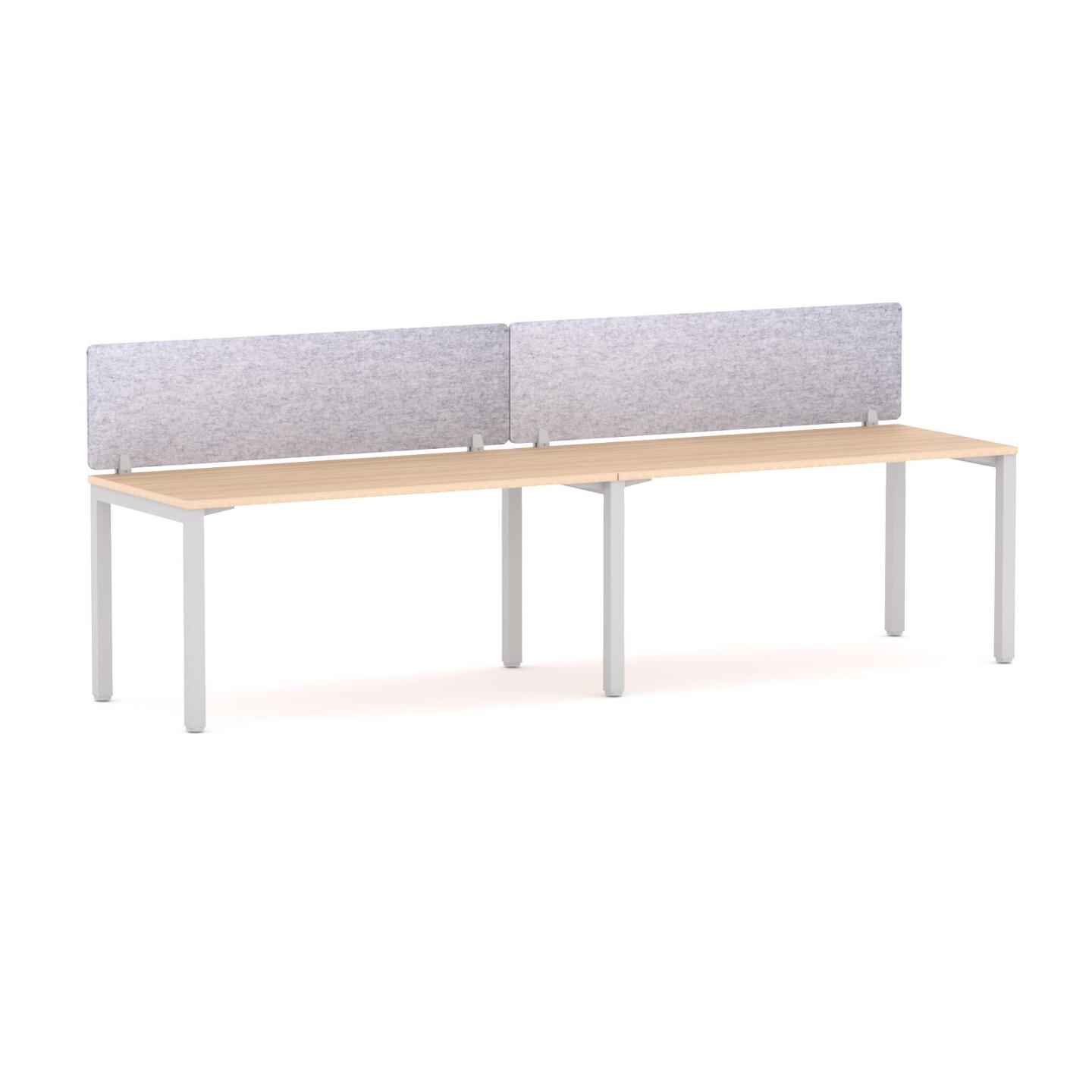 Axis 2-User Single-Sided Workstation with AcoustiQ Screen