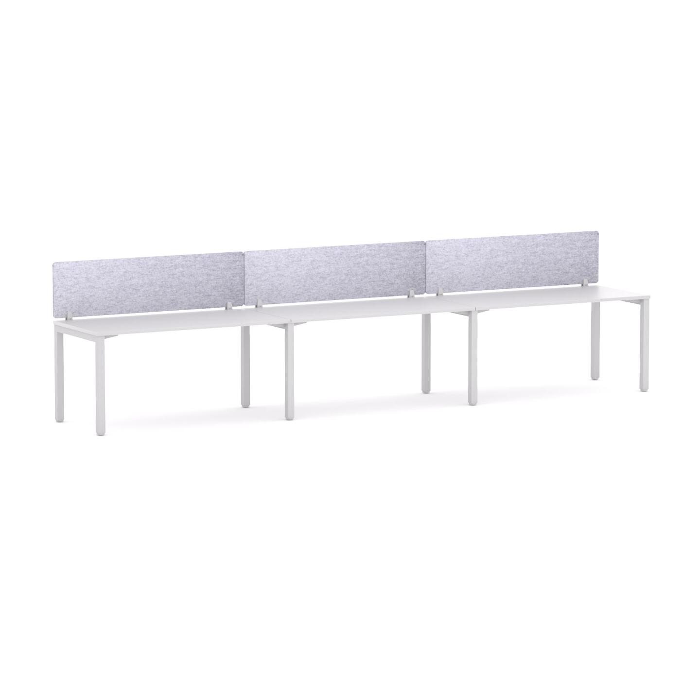 Axis 3-User Single-Sided Workstation with AcoustiQ Screen